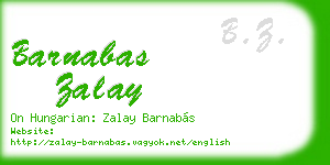 barnabas zalay business card